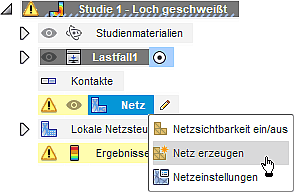Datei:Software CAD - Tutorial - 2D Komponente - Belastung - Belastungsanalyse - Netz erzeugen nach Verfeinerung.gif