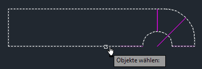 Datei:Software FEM - Tutorial - 2D-Bauteil - strukturiert - AutoCAD - Hilfsraster Linie Stutzen1.gif