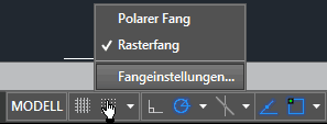 Datei:Software FEM - Tutorial - 2D-Bauteil - strukturiert - AutoCAD - KnotenNr Fangeinstellung oeffnen.gif