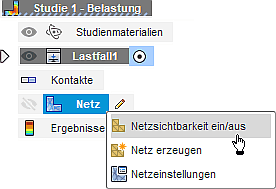 Datei:Software FEM - Tutorial - 2D Komponente - Belastung - Netzgenerierung - Netzsichtbarkeit aktivieren.gif