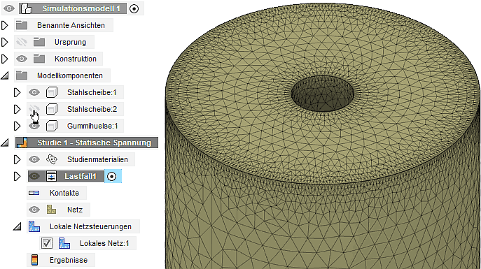 Datei:Software FEM - Tutorial - 3D-Baugruppe - CAD-Belastungsanalyse Preprocessing mit lokaler Kantenvernetzung.gif