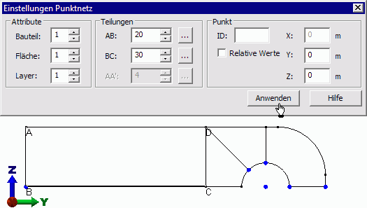 Datei:Software FEM - Tutorial - Belastung - Multiphysics - manuell - strukturiertes Netz - 4-Punkt-Rechteck.gif