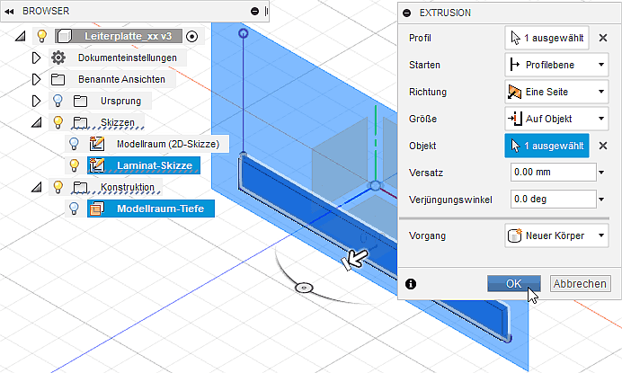 Datei:Software FEM - Tutorial - Elektrostatik - Fusion - CAD-Modell - Bereiche - Laminat-Bereich erstellen.gif