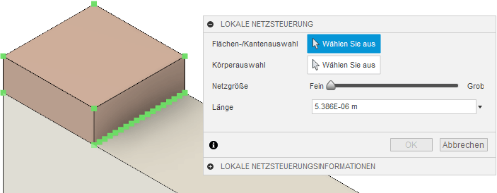Datei:Software FEM - Tutorial - Elektrostatik - Fusion - Simulation - Lokale Netzsteuerung Luft unsichtbar.gif
