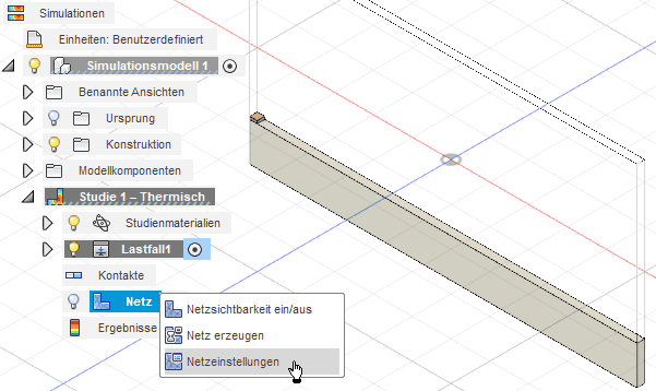 Datei:Software FEM - Tutorial - Elektrostatik - Fusion - Simulation - Netzeinstellungen aufrufen.gif