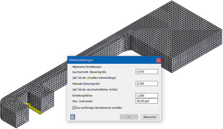 Datei:Software FEM - Tutorial - Formoptimierung - Methode der Zugdreiecke - globale Vernetzung B 1 2mm.gif