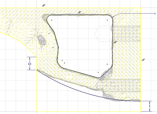 Datei:Software FEM - Tutorial - Topologie-Optimierung Formengenerator Ergebnis Skizze mit Linienzug ausgerichtet.gif