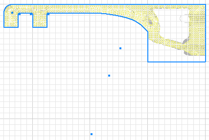 Datei:Software FEM - Tutorial - Topologie-Optimierung Formengenerator Ergebnis Skizze mit Originalkontur.gif
