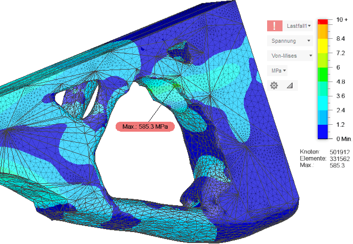 Datei:Software FEM - Tutorial - Topologie-Optimierung Fusion-Formoptimierung-Ergebnisnetz65 Simulation Mises.gif