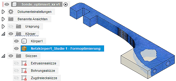 Datei:Software FEM - Tutorial - Topologie-Optimierung Fusion-Formoptimierung-Ergebnisnetz in Konstruktion.gif